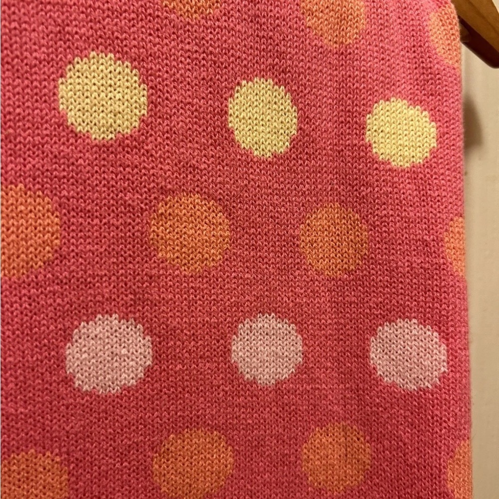 Elegant Baby Pink Polka Dot Reversible Blanket - Picture 8 of 15